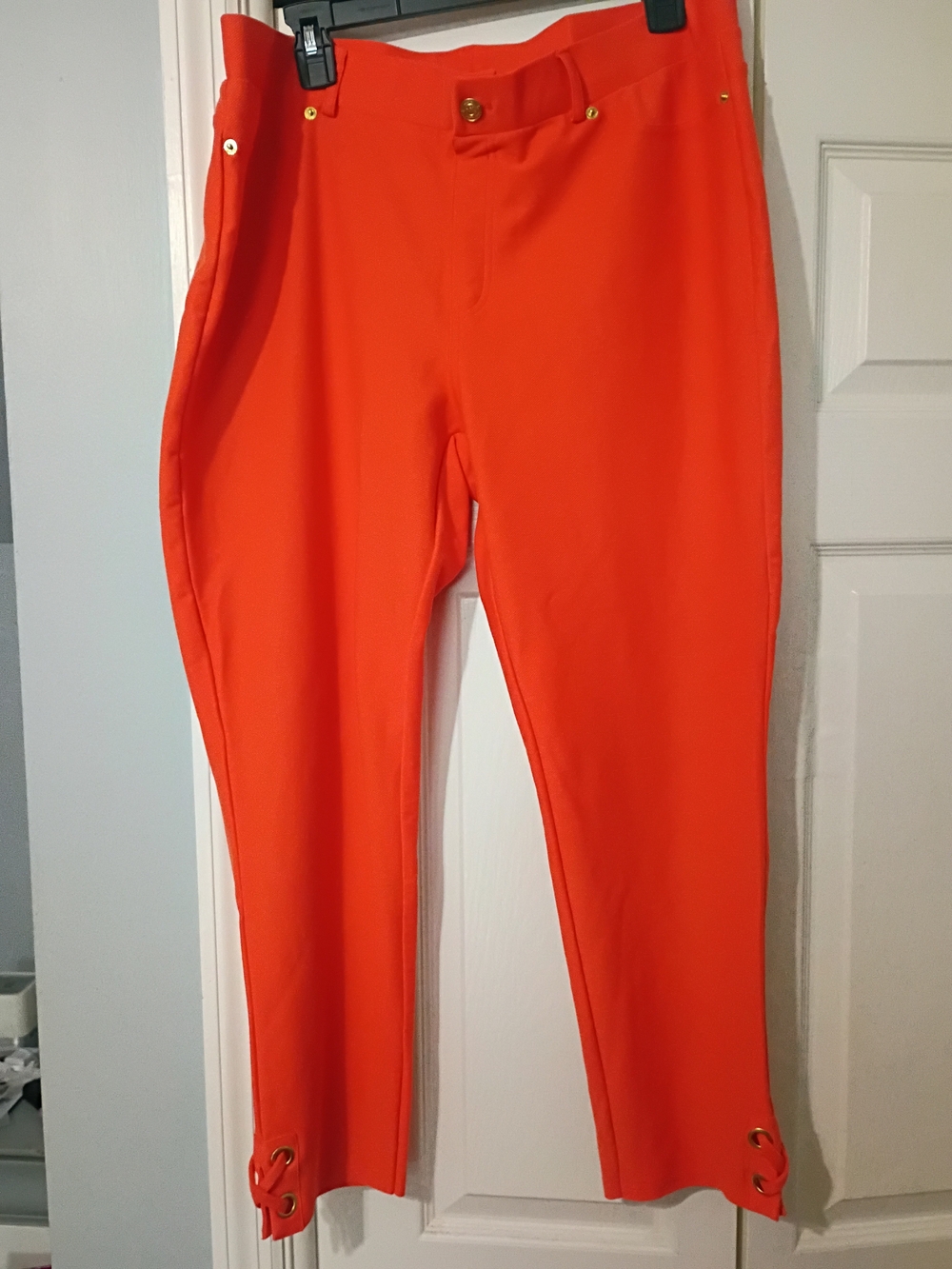 Michael Kors Orange Slim Ankle Grommet Pants